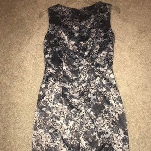 Satin Chinese Print Dress